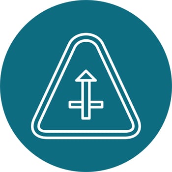 Crossroads Ahead Vector Icon