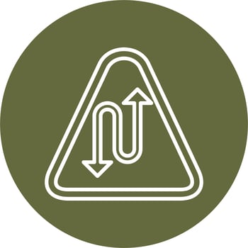 Right Reverse Bend Vector Icon