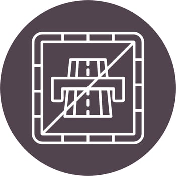 End Motorway Vector Icon