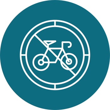 No Bicycle Vector Icon