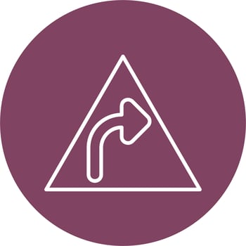 Right Bend Vector Icon