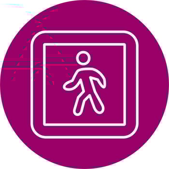 Pedestrian Crossing Vector Icon