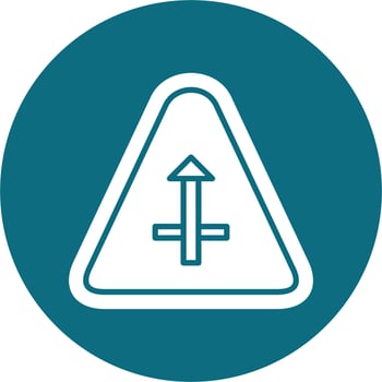Crossroads Ahead Vector Icon