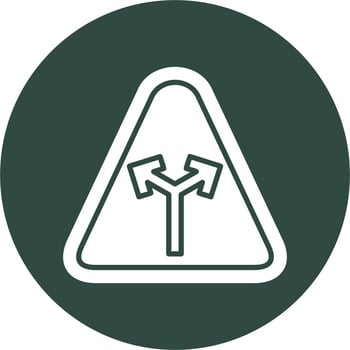 Y Intersection Vector Icon