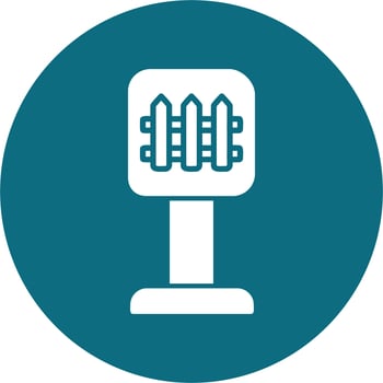 Guarded Level Crossing Vector Icon