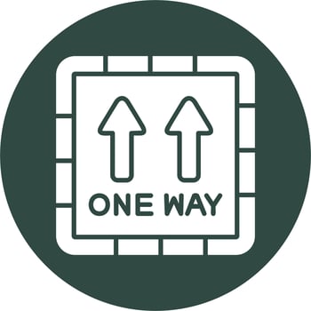 One Way Vector Icon