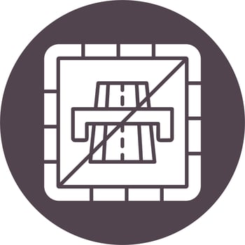 End Motorway Vector Icon