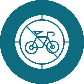 No Bicycle Vector Icon