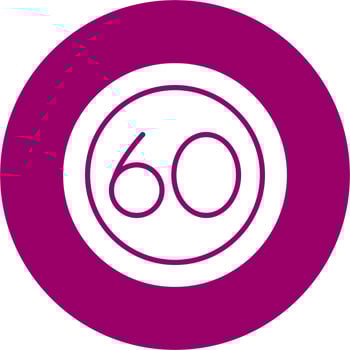 60 Speed Limit Vector Icon