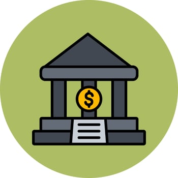 Bank Building Icon vector
