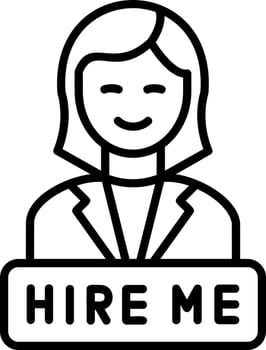 Hire Me Vector Icon