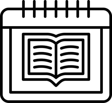 Calendar book icon vector