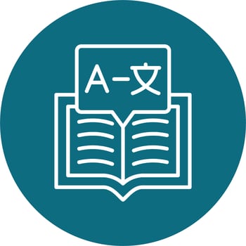 Language Book Vector Icon