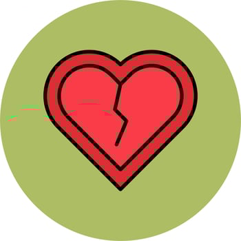 Broken Heart Vector Icon