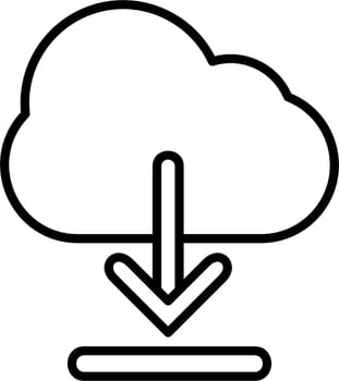 Cloud download Vector Icon