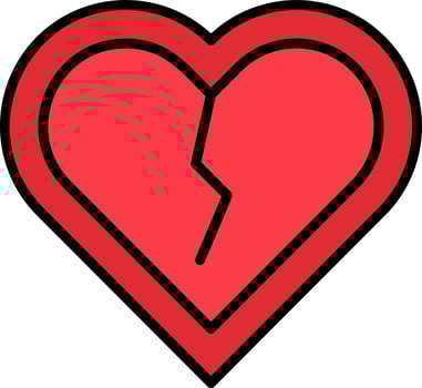 Broken Heart Vector Icon