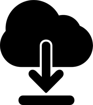 Cloud download Vector Icon