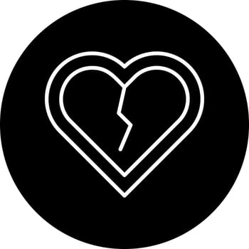 Broken Heart Vector Icon