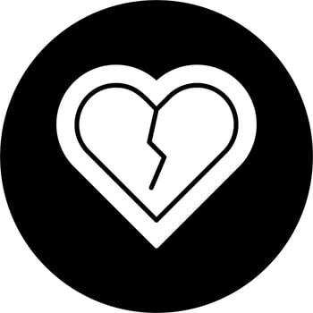 Broken Heart Vector Icon