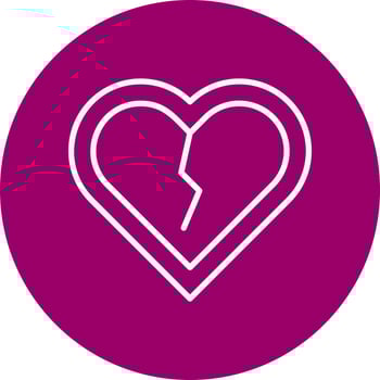 Broken Heart Vector Icon