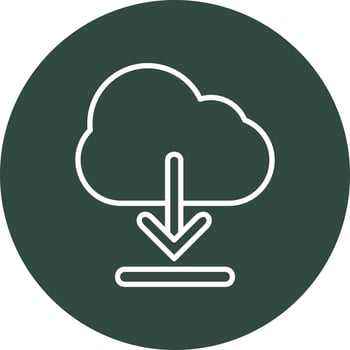 Cloud download Vector Icon