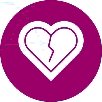 Broken Heart Vector Icon