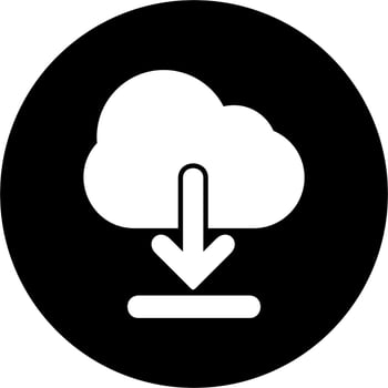 Cloud download Vector Icon