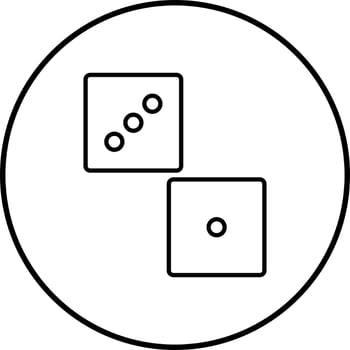 Unique Dice Vector Icon
