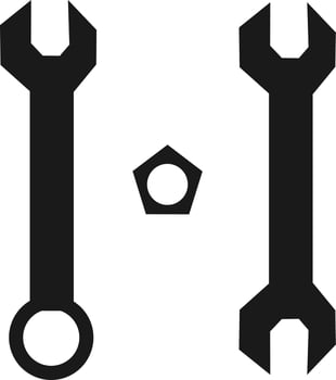 repair equipment. hammer. screwdriver. saw. ax. wrench. paint brush vector