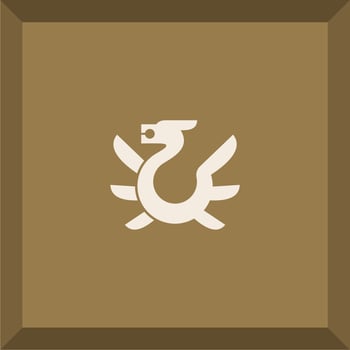 simple dragon logo vector