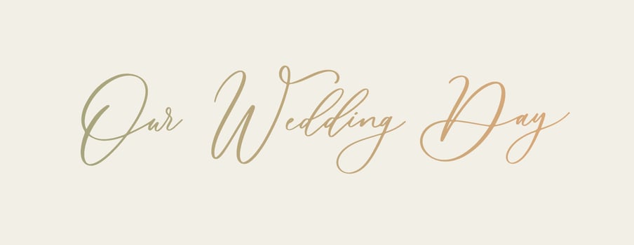Our wedding day calligraphy inscription. vector