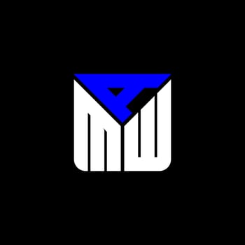 AMW letter logo creative design with vector graphic, AMW simple and modern logo.