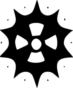 black and white of icon shape vector