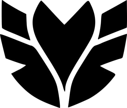 black heart shape vector