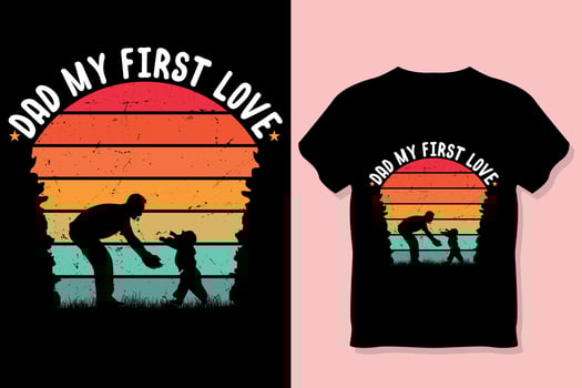 father t shirt elements or father's day shirt design vector