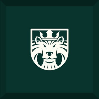 simple lion logo vector