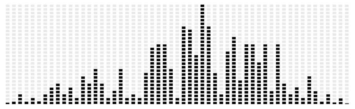 Equalizer, Music, Sound wave. Silhouette of graphic electronic equalizer. vector