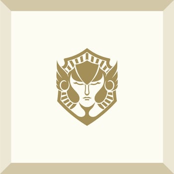 simple valkyrie logo vector