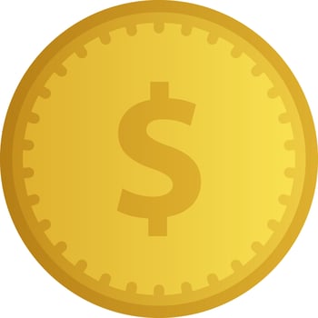 Gradient icon of realistic coin clip art with shiny bronze color for design graphic. 3d vector illustration for business, finance, wealth, market, shop, payment or economy graphic resource