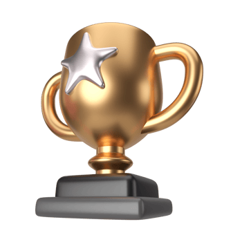 Success Trophy 3D Illustration Icon png