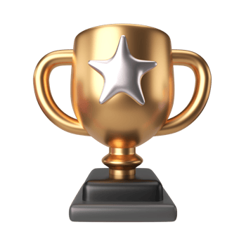 Success Trophy 3D Illustration Icon png