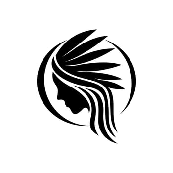 simple beautiful woman logo vector