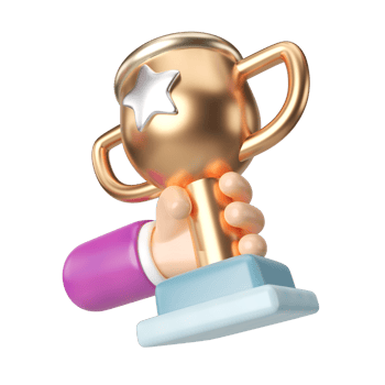 Success Trophy 3D Illustration Icon png