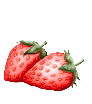 watercolor strawberry hand drawn png