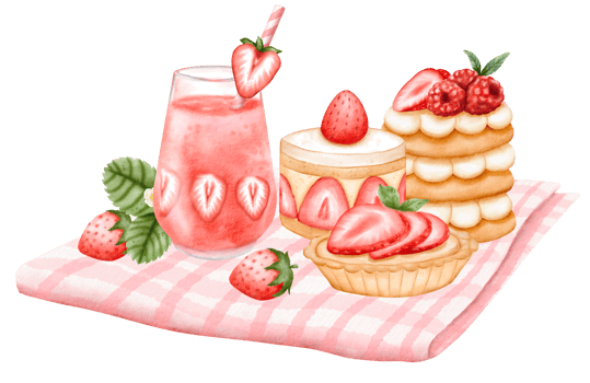 watercolor strawberry hand drawn png