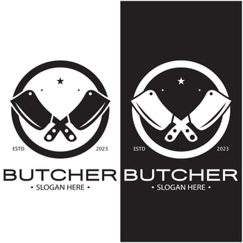 butcher knife vintage logo illustration,chef knife logo template,for business,badges,restaurants,abattoirs,butcher shops,cafes,brands,and knife shops.With modern simple minimalist vector concept.