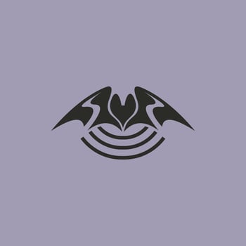 simple bat logo vector