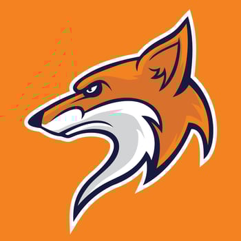 fox head mascot side view vector