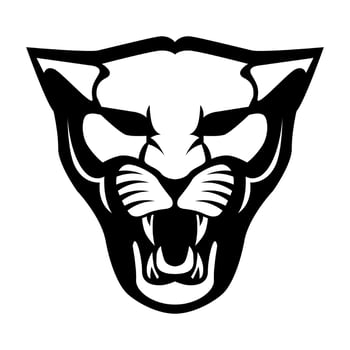 Panther Logo Vector Illustration Design Template black and white