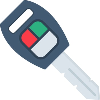 Car Key Vector Icon